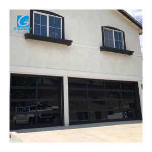 America 16X8 Aluminium Verre <span class=keywords><strong>Porte</strong></span> de Garage Avis <span class=keywords><strong>Porte</strong></span> de Garage Sectionnelle Transparente Portes de Garage Sans Cadre à Vue Complète - Product Image 2