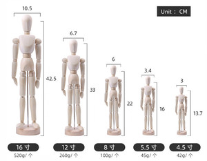 Maniquí de Madera Giorgione OEM ODM de 5.5 Pulgadas G-MM-5.5, Modelo de Cuerpo para Manualidades - Product Image 2