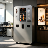 Distributeur automatique de café en grains avec écran tactile 32 pouces, paiement par QR code et carte de crédit, SDK personnalisé pour les distributeurs mondiaux, usage bureaux et hôpitaux