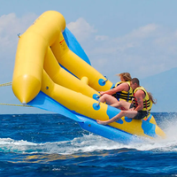Summer Hot Selling Bonne qualité Mouche d'eau gonflable remorquable Poisson pour la location sur mer
