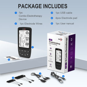 Dispositivo de Electroterapia 4 en <span class=keywords><strong>1</strong></span> con 2 Canales Ajustables Independientemente, Modo 3D+TENS+EMS+Masaje - Product Image 5