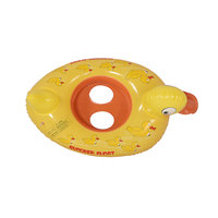 Flotteur de piscine gonflable jaune en forme de canard avec siège de sécurité pour enfants, fabriqué dans le Guangdong