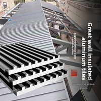 Moderne Isolierte Aluminiumlegierung Wellblech-Dachplatten Doppelschichtige Feuerfeste Dachpaneele Villa Industriewerkstatt Drahtziehtechnik