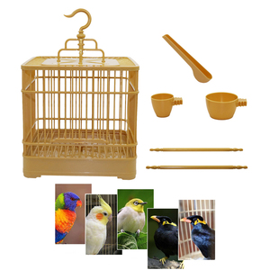 Jaula Cuadrada para Pájaros con Gancho, <span class=keywords><strong>de</strong></span> Plástico, para Peonías, Loros, Estorninos, Pájaros <span class=keywords><strong>de</strong></span> Ojo Blanco, Casa <span class=keywords><strong>de</strong></span> Cría Combinable y Desmontable - Product Image 1