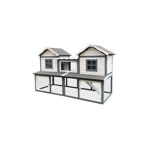 Luxueux Largement Utilisé Fabricant Étanche En Bois de Deux Étages Lapin Clapier <span class=keywords><strong>Portable</strong></span> Lapins <span class=keywords><strong>Cage</strong></span> À Vendre - Product Image 3