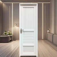 Porte de salle de bain intérieure en PVC blanc imperméable à prix de gros pour villa
