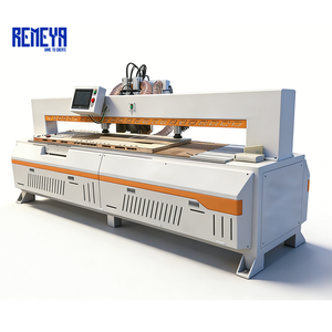 Routeur CNC de mortaisage REMEYA pour serrures de portes industrielles avec moteur et engrenage pour trous de charnière, ferme-portes, fentes de poignée et coins à onglets - Product Image 1