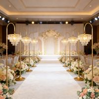 Nouveaux marqueurs d'allée lumineux en acrylique électroplaqué style européen, effet bande de glace cristalline, étanches IP65, pour mariages et célébrations