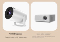 Proyector HY200 para Cine en Casa Inteligente 240 °   Proyector HD Portátil con WiFi y Función de Duplicación de Pantalla en Cuatro Esquinas Giratorias