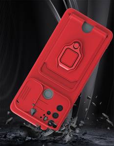 Pour <span class=keywords><strong>Motorola</strong></span> Moto G62 G42 G22 G51 G31 G41 E30 G60S G10 E7 G9 étui <span class=keywords><strong>Protection</strong></span> d'objectif coulissant anneau support souple fentes pour cartes couverture - Product Image 3