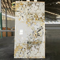 Paneles de Pared Modernos de PVC Impermeables y Ecológicos, Fáciles de Instalar, Diseño de Mármol UV, Paneles Decorativos para Interiores de Baños