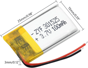 بطارية ليثيوم بوليمر قابلة لإعادة الشحن من الشركة المصنعة الأصلية <span class=keywords><strong>3</strong></span>.7 فولت 301020 301520 301525 بسعات 50 مللي أمبير و60 مللي أمبير و70 مللي أمبير و80 مللي أمبير و100 مللي أمبير - Product Image 2