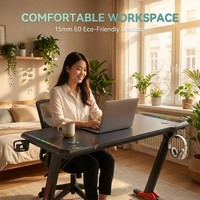 Bureau de jeu Esports AOR Home, bureau de jeu Esports pour hôtel, bureau de jeu avec effets RGB multiples, design ergonomique moderne, matériau E0, vente en gros d'usine