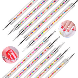 Kit d'outils de manucure, ensemble de 5 pièces, Gel UV, peinture, dessin, Art des ongles, Point, stylo, <span class=keywords><strong>Caviar</strong></span> acrylique, pinceau à 2 voies, décorations de Salon - Product Image 4