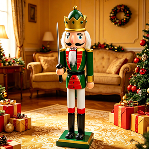Hot Selling Doll <b>Ornament</b> Holiday Decoration Table Decor <b>Wooden</b> Nutcracker Christmas Classic Handmade <b>Wooden</b> Nutcracker Soldier - Product Image 4