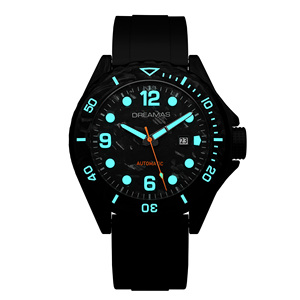 Men Forged Carbon Fiber Diving <b>Watch</b> 500M Water Resistant Swiss BGW9 Blue Luminous Gradient <b>Spark</b> Texture Dial Fluororubber Stra - Product Image 5