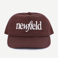 Gorra de Béisbol de 5 Paneles para Hombre, Estilo Retro Vintage, Marca Brown, con Logo Bordado, Sin Estructura, de Perfil Bajo, de Algodón, Casual