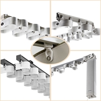 Rail de rideau intelligent ondulé serpentin de 3 cm, robuste, avec installation DIY, électrique, pour salons et chambres