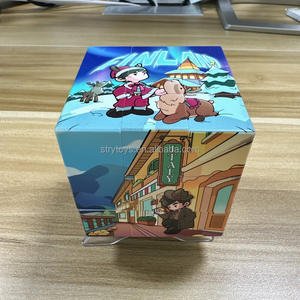 Cubes personnalisés, peinture à l'aquarelle, impression UV, publicité, puzzle magique carré classique 3x3x3 7*7*7cm, plastique ABS magnétique, couleur - Product Image 3