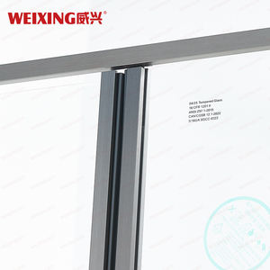 <span class=keywords><strong>Cabine</strong></span> <span class=keywords><strong>de</strong></span> <span class=keywords><strong>douche</strong></span> d'hôtel moderne personnalisée Weixing Porte <span class=keywords><strong>de</strong></span> <span class=keywords><strong>douche</strong></span> pivotante en verre trempé à cadre gris pistolet brossé en acier inoxydable 304 - Product Image 3