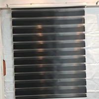 Persianas Enrollables Motorizadas Modernas e Inteligentes, Persianas Automáticas Zebra para Ventanas, Cortinas Opacas de Tela con Diseño Veneciano Integrado, Material de Poliéster