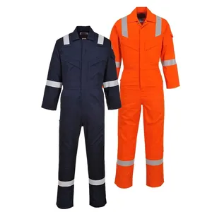 Vente en gros de salopettes en polyester/coton de plusieurs couleurs vêtements de travail ignifuges vêtements de travail pour l'industrie de la construction