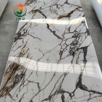 Panneau mural en PVC effet marbre brillant UV, imperméable et ignifuge, pour hôtel, KTV, salle de bain