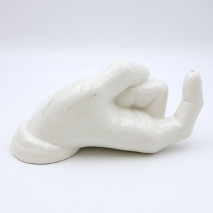 Custom high end moderno fare vecchia porcellana bianca zen porta incenso in ceramica arricciatura indice gesto mano bruciatore di bastoncini di incenso - Product Image 6