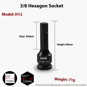 H4-H22mm 1/2 Drive Torx Impact <b>Set</b> Customizable OEM Square Screwdriver Bit for <b>Ratchet</b>/Electric/<b>Wrench</b> Maintenance Hex <b>Wrenches</b> - Product Image 4