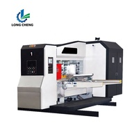 Machine d'impression flexographique à grande vitesse entièrement automatique pour boîtes en carton ondulé multicolores, avec découpeuse et rainureuse, pour la fabrication de boîtes en carton
