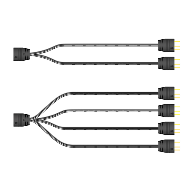 COOLMOON Led Strip Connector Splitter Cable Computer Accessories Rgb Argb Sync Extension Cable Practical 5v 3pin ARGB Extensi