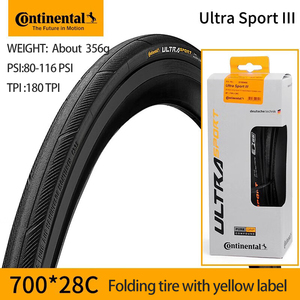 <span class=keywords><strong>Pneu</strong></span> pliable de route <span class=keywords><strong>Continental</strong></span> Ultra Sport III 700C NOIR MARRON 23-622 25-622 28-622 Pneus de route pour vélo de route - Product Image 3