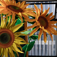 Tournesols géants étanches personnalisés, grands arrangements floraux artificiels en EVA pour mariage, décoration d'affichage en extérieur pour événement et fête