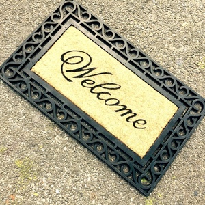Home Classic Welcome Brush Coir Doormat with Black Rubber - Product Image 3