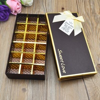 Vente directe d'usine chocolat puce cookie écrou couvercle en carton et emballage de base boîte-cadeau avec insert diviseur