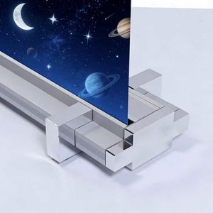 高级防震底座可伸缩横幅架 - 100x200 厘米 铝制 银色/黑色 用于促销 |   样品，尺寸定制 - Product Image 4