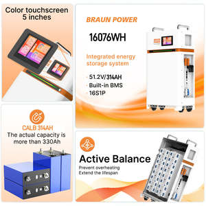 Аккумуляторы LiFePO4 48В 16кВтч 51.2В 314Ач для домашней системы хранения энергии от солнечных батарей, в наличии на складе в ЕС/Польше - Product Image 3