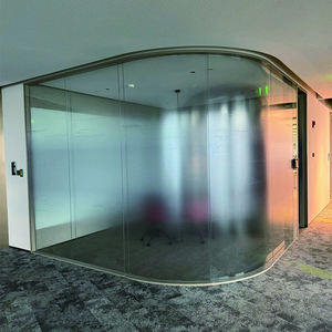 <span class=keywords><strong>Séparateur</strong></span> d'espace insonorisé en verre trempé givré avec design incurvé pour murs <span class=keywords><strong>de</strong></span> <span class=keywords><strong>bureau</strong></span> et d'école modulaires - Product Image 5