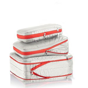 Sacs de voyage compressibles légers 3 pièces, cubes de rangement pour vêtements extensibles à double couche - Product Image 5