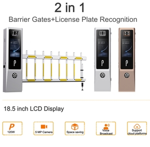 2-in-1 cổng rào cản tấm giấy phép công nhận 6M Chiều rộng xe kiểm soát truy cập 18.5inch LCD bãi đậu xe bùng nổ bằng giọng nói turnstiles - Product Image 3