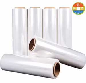 Paquete de película elástica de PE transparente LLDPE, rollo de envoltura de plástico de polietileno transparente suave para embalaje industrial para palés de muebles - Product Image 6