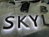Letreros Luminosos LED 3D de Acero Inoxidable para Montaje en Pared, Letreros con Retroiluminación Halo, Resistentes al Agua IP65, para Decoración Comercial de Hoteles