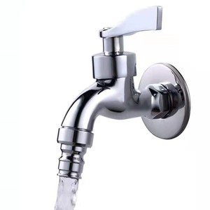 Robinet mural en cuivre à 4 centres, monocommande, avec cartouche en laiton, pour évier de serpillière, style industriel - Product Image 5