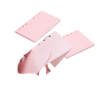 A6 A7 rose givré PP enveloppes diviseur 2 poches à feuilles mobiles Zipless argent Journal Budget classeur avec 6 trous