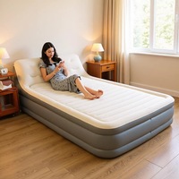 Matelas pneumatique épais Da Niu 40 cm avec pompe à air au lithium intégrée et support dorsal, lit gonflable double portable pour usage quotidien en intérieur