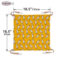 Summer Nature Pet Hamac suspendu en lin Cage pour chat Lit fenêtre avec motif imprimé pour chats