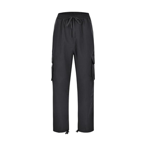 กางเกงคาร์โก้ลำลองผ้าโพลีเอสเตอร์ทนทานสำหรับผู้ชาย เอวกลาง มีกระเป๋าหลายช่อง เย็บเสริมความแข็งแรง ทรงขาตรง - Product Image 1