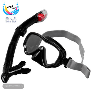 Ensemble de masque de plongée avec tuba, entièrement étanche, anti-buée, verre trempé, équipement de plongée pour adultes, sports nautiques - Product Image 1