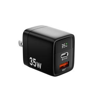 Cargador Rápido GaN de 35W con Doble Puerto A+C, Cargador de Pared Multipuerto para Teléfono Móvil con Pantalla Digital Inteligente - Product Image 1