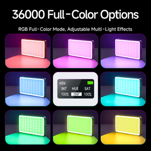 Panneau lumineux vidéo LED RGB 10000 mAh, 36000 options de couleurs, autonomie ultra-longue de 3,5 h, écran LCD HD, acrylique, portable - Product Image 5